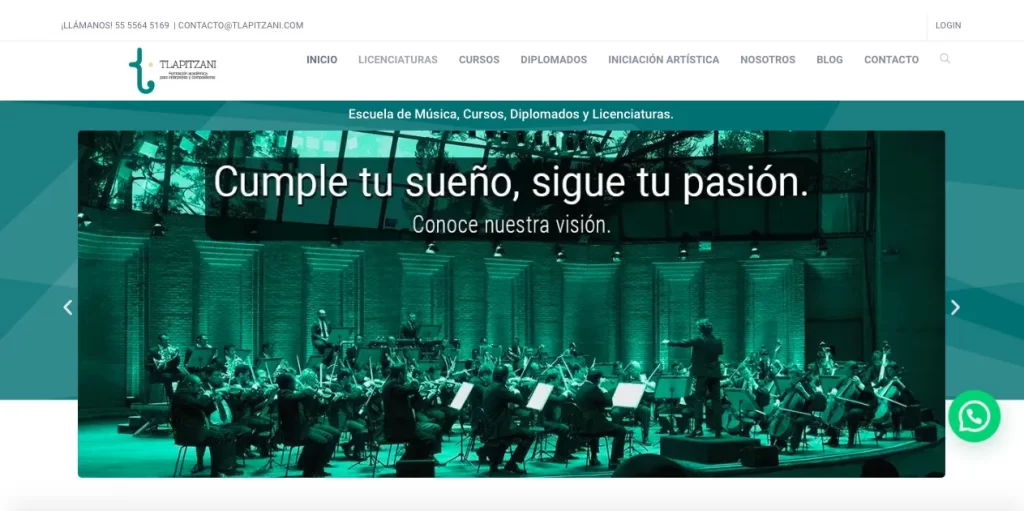 Diseño de página web para escuela